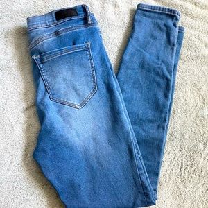 High rise ankle skinny jeans